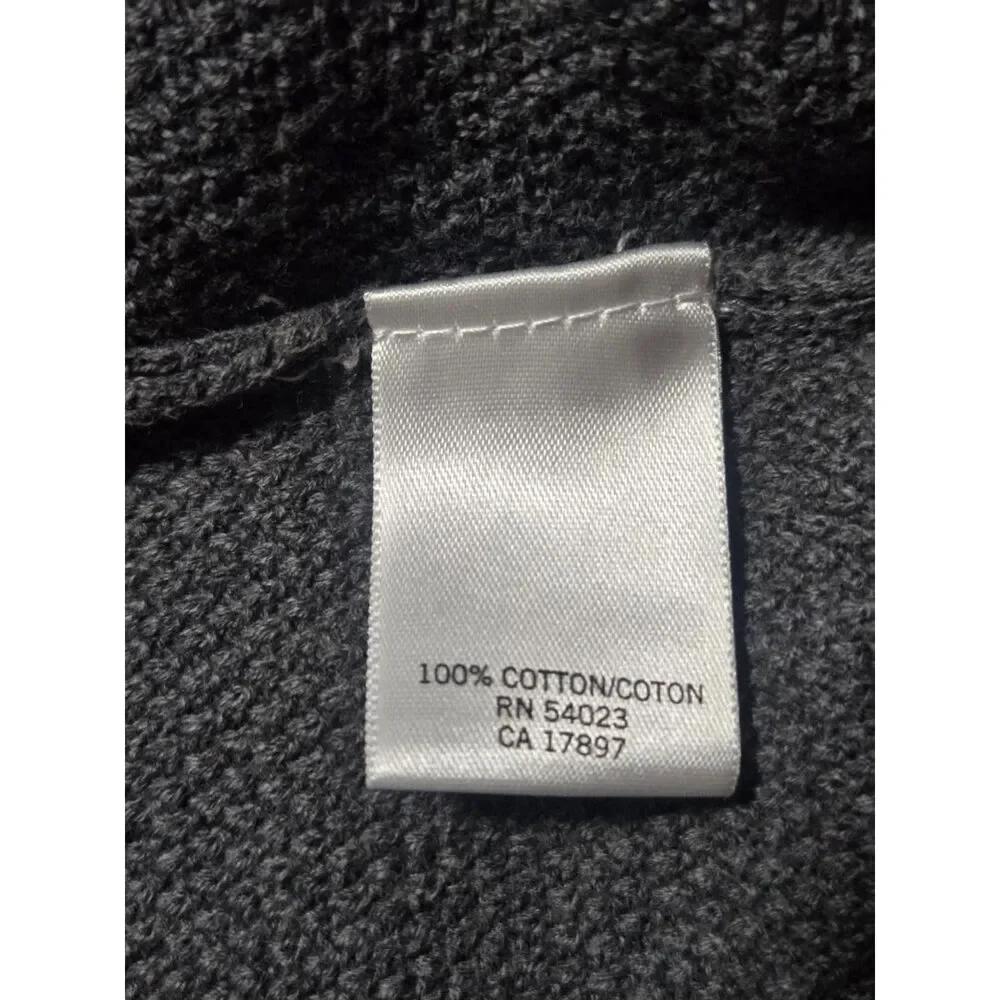 Banana Republic Charcoal Gray Textured Quarter Zip Pullover Sweater Size M
